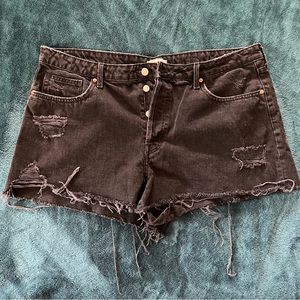 H&M denim black shorts